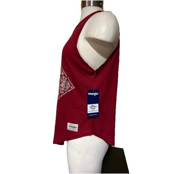 Wrangler OU Oklahoma Sooners Bandana Muscle Tank Top Womens Medium New - Picture 3 of 6